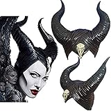 BROADREAM Hexenhut aus Latex, Halloween Latex Maleficent Hat, Evil Queen Cosplay Kopfbedeckung,...
