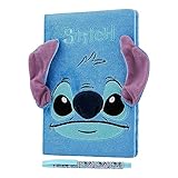 Disney Stitch Notizbuch, Geschenkset, Lilo und Stitch, A5, Plüsch und Stift