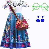 Yigoo Encanto Kostüm Mädchen Mirabel Madrigal Outfit Prinzessin Karneval Party Halloween Fest...