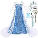 Tyidalin Prinzessinen Kleid fur Mädchen Schneekönigin Kostüm Kinder Kleider Cosplay Karneval...