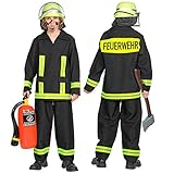 Widmann - Feuerwehr Kostüm für Kinder, Faschingskostüme, Karneval Kostüm für Kinder, Uniform...