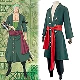 WKxinxuan Zorro Kostüm One Piece Cosplay Jungen Suit, 3D One Piece Kostüm Anime Zorro Maske...
