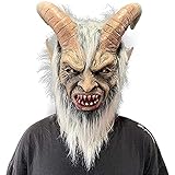 WBTY Krampus-Maske, Gruselige Halloween-Maske, Horror-Teufel, Latex-Maske, Halloween, Cosplay,...
