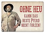 Blechwarenfabrik Braunschweig Bud Spencer Ohne Heu kann das beste Pferd nicht furzen Postkarte aus...