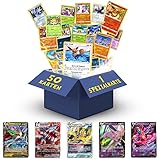 Pokemon Karten deutsch 50 Verschiedene Original Pokemon | 1 V, VMAX, VSTAR, EX | 3X Holo | 1x Rare |...