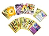 Pikachu Pikachu Pokemon-Karten, 20 verschiedene, 1 zufällige seltene V- oder VMax-Karte in jeder...