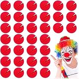 Xinlie 30 Stück Clown-Nase Schaumstoff Rot Red Nose Day Party Rote Clownnase Rot Clownsnasen...
