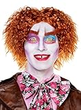 Mad Hatter Herren Perücke mit Augenbrauen - Kostüm-Zubehör Karneval, Halloween & Motto-Party