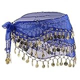 YiLang Orientaler Tanzgürtel für Damen und Mädchen, Bauchtanz, Seide, Schal mit Pailletten,...