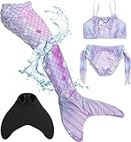 Corimori – Meerjungfrau-Schwimm-Flosse mit Bikini für Kinder, Meerjungfrau Aqua,...