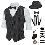 Antbutler Herren Kostüm 20er Jahre, Gatsby Gangster Kleidung Mafia Peaky Blinders Kostüm Cosplay...