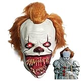 LePyCos Halloween Gruselige Clown Maske Latex Horror Killer Film LED Vollkopf Kostüm Party...