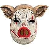 XehCaol Schweinemaske,Saw Pig Maske Halloween Horror Masken Kostüm Cosplay Latex Props (style C)