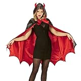 Widmann - Kostüm Teufel, Umhang mit Kapuze, Halloween, Mottoparty, Karneval