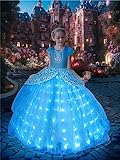 UPORPOR Leuchtend Cinderella Kleid Faschingskostüme Kinder Karneval Mädchen Halloween aschenputtel...