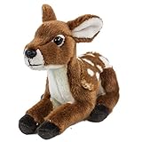 Teddys Rothenburg Kuscheltier Rehkitz, 17 cm, liegend, braun/weiß, Plüschrehkitz Uni-Toys