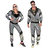 80'S MULTICOLOR REFLECTIVE SHELL SUIT (jacket, pants) - (S)