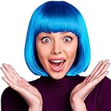 Bob Perücke Wig Cabaret Pagenkopf Pagen Charleston Perücken für Karneval Fasching Motto Party...