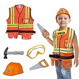 Bauarbeiter Kostüm - Kleinkind Anziehkleidung, Kid Builder Karriere Outfit Werkzeuggürtel...