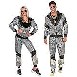 W WIDMANN MILANO Party Fashion - Kostüm Trainingsanzug, Disco-Style, 80er Jahre Outfit,...