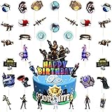 40 Stück Geburtstag Tortendeko, Spiel Thema Cupcake Toppers, Kuchendekoration für Videospiele,...
