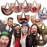 Bada Bing 15er Set Nasenmasken Party Maske Gesichter für Erwachsene Gesichtsmaske - Foto...