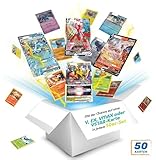 Kartenset für Pokemon Sammelkarten - 50 Verschiedene Neue Deutsche Sammelkarten - 3X Holo-Karten -...
