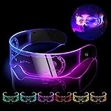 flintronic Cyberpunk LED Brille, LED Leuchtende Brille, Funny Brille, Festival Cool Stuff für...