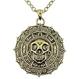 Widmann 46747 - Halskette mit Totenkopfkompass, Schmuck, Halsband, Pirat, Karneval, Mottoparty