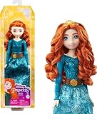 Mattel Disney Princess-Spielzeug, bewegliche Merida-Modepuppe mit glitzernder Kleidung und...