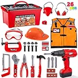 JOYIN 24-teiliges Bauwerkzeug-Zubehör Spielset BAU-Spielzeug-Set einschließlich...