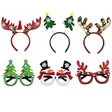Haarreifen Weihnachten, Rentier Haarreif, 3 Stücke Weihnachts Haarschmuck, Weihnachtshaarreifen,...