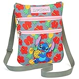 Disney Stitch Umhängetasche Mädchen Schultertasche Kinder (Mehrfarbig)