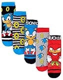 Sonic The Hedgehog Socken 5er Pack Kinder | Jungen Mädchen Knöchel Charaktere Power Ringe...