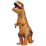 JASHKE Aufblasbares T-Rex Kostüm Aufblasbares Dinosaurier Kostüm Dino Kostüme für Erwachsene...