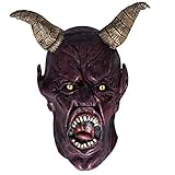 Teufel Maske aus Latex; Scary Devil Maske Horror Teufelsmaske Vollmaske