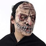 saijer Halloween Masken Horror, Ghostface Maske Grusel Maske Halloween Mask Zombie Maske...