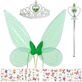 Feenflügel Grün Tinker Kostüm Feenflügel Damen Kinder Elfenflügel Schmetterlingsflügel...