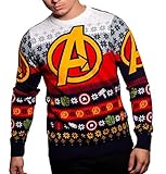 Marvel Avengers Weihnachtspullover für Männer und Frauen Geschenk, Mehrfarbig, XL