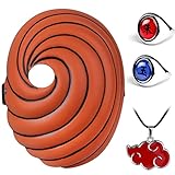 Alaiyaky Uchiha Obito Maske Akatsuki Anime Cosplay Maske 4Pcs Halloween Kostüm Requisiten Maskerade...