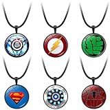 FYDZBSL Marvel Avengers Halskette Schmuck Anhänger Halskette Creative Crystal Anime Cartoon Schmuck...