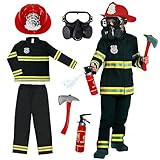 Morph Kinder Kostüm Jungen Feuerwehr, Kostüm Kinder Jungen Feuerwehr, Kinder Feuerwehranzug,...