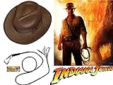 Mega_Jumble Indiana Jones Style Brown Explorer Hut und Peitsche, Kostümzubehör