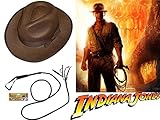Mega_Jumble Indiana Jones Style Brown Explorer Hut und Peitsche, Kostümzubehör