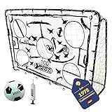 Best Sporting Fußballtor Set I 213cm x 152cm I mit Torwand mit 5 Schusslöchern, Ball & Pumpe I...