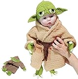 Yueff, Yoda-Säuglingskostüm für Babys, handgestrickter Anzug, Kleinkind-Yoda, Halloween-Kostüm,...