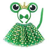 TSHAOUN 4 Stück Froschkostüm Kostüm Set für Halloween Party Tierkostüm Frosch Stirnband...