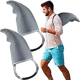 2 Stück Haifischflossenzubehör Graues Haifischflossenkostüm Leicht zu tragende Haie Spielen...