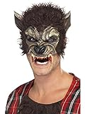 Halloween! Smiffys Maske Werwolf, Braun, Halbgesicht, Latex
