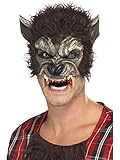 Halloween! Smiffys Maske Werwolf, Braun, Halbgesicht, Latex